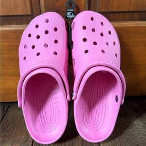 Size 12 hot pink crocs